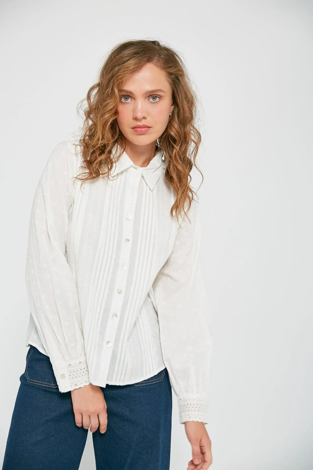 16146802 Embroidered Blouse - Ecru