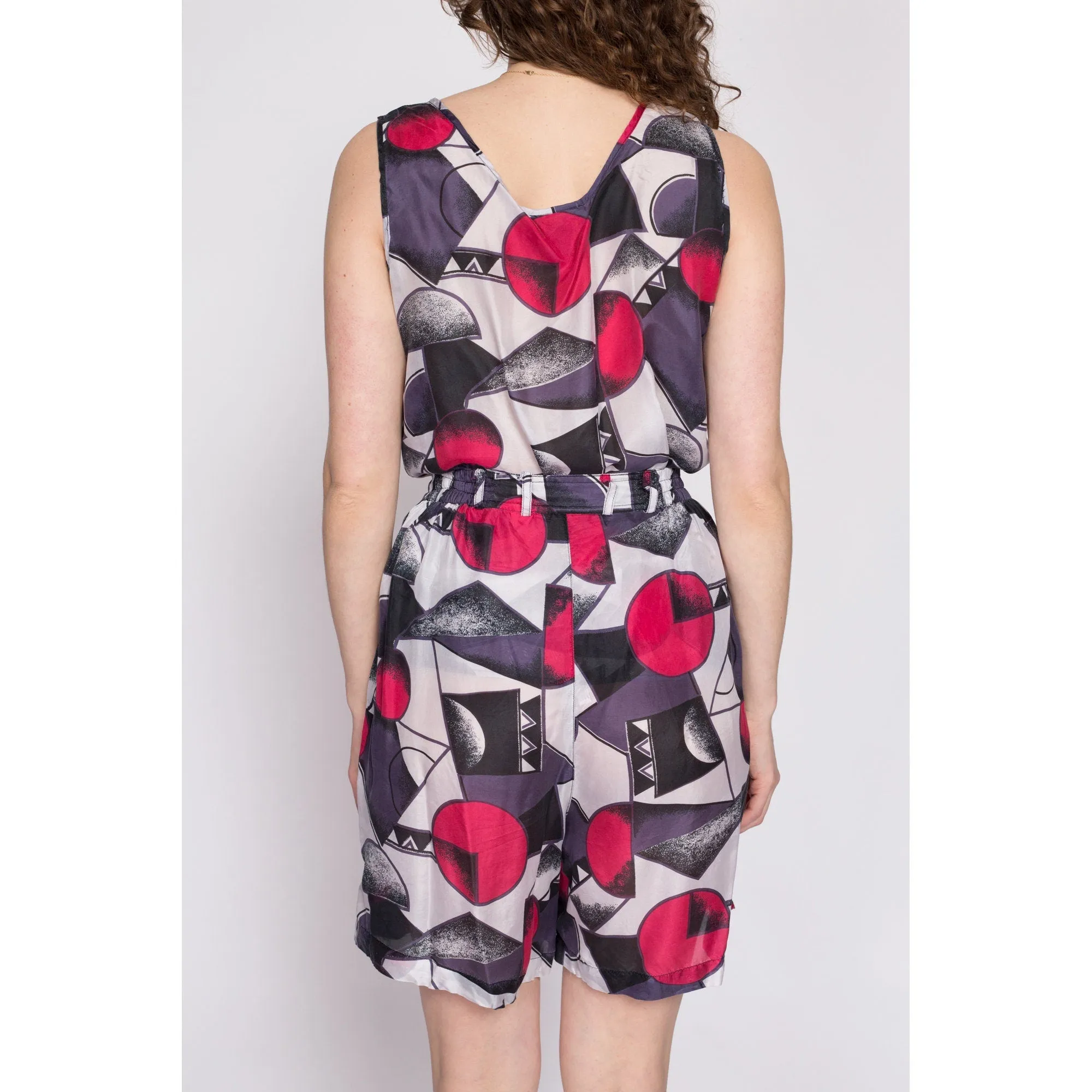80s Silk Abstract Print Set - Medium