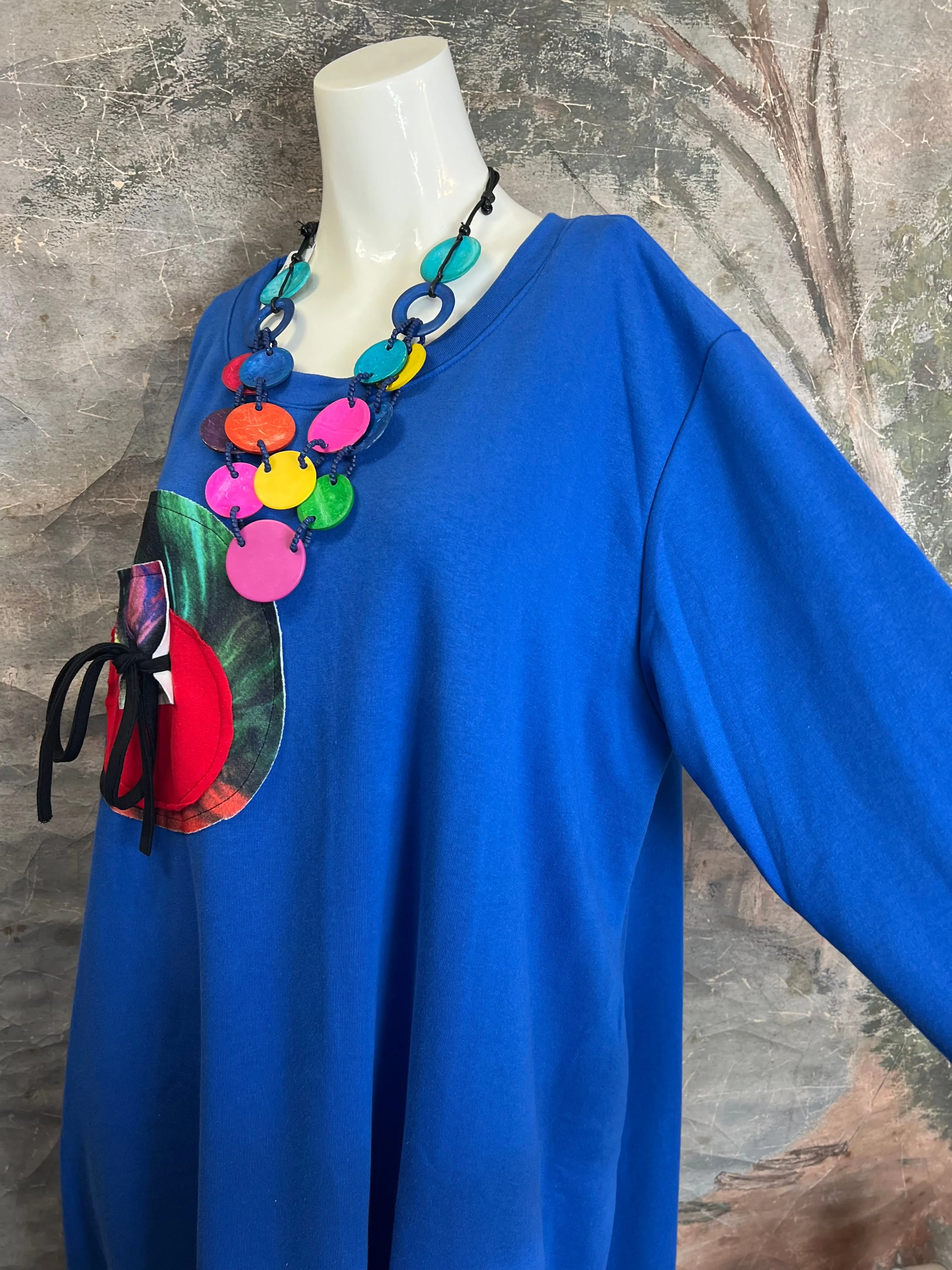 91801 Patch Dress-Royal Blue