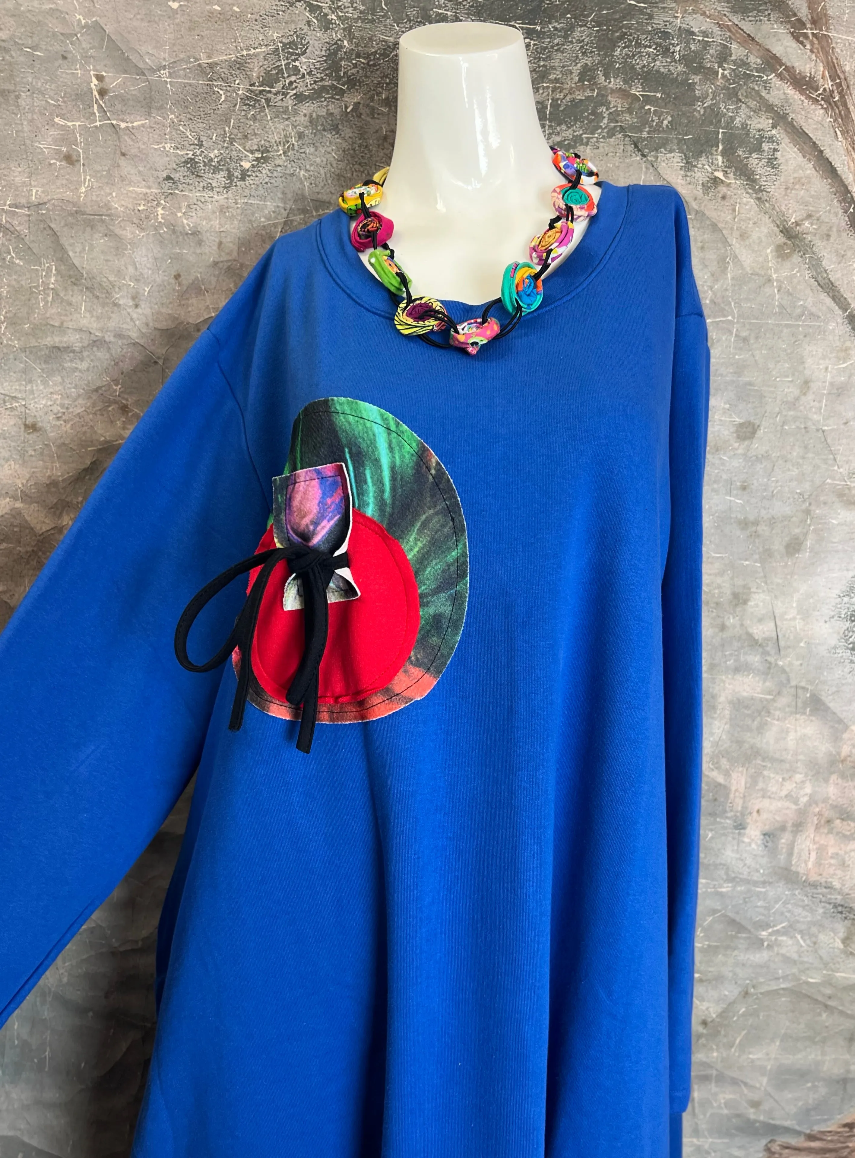 91801 Patch Dress-Royal Blue