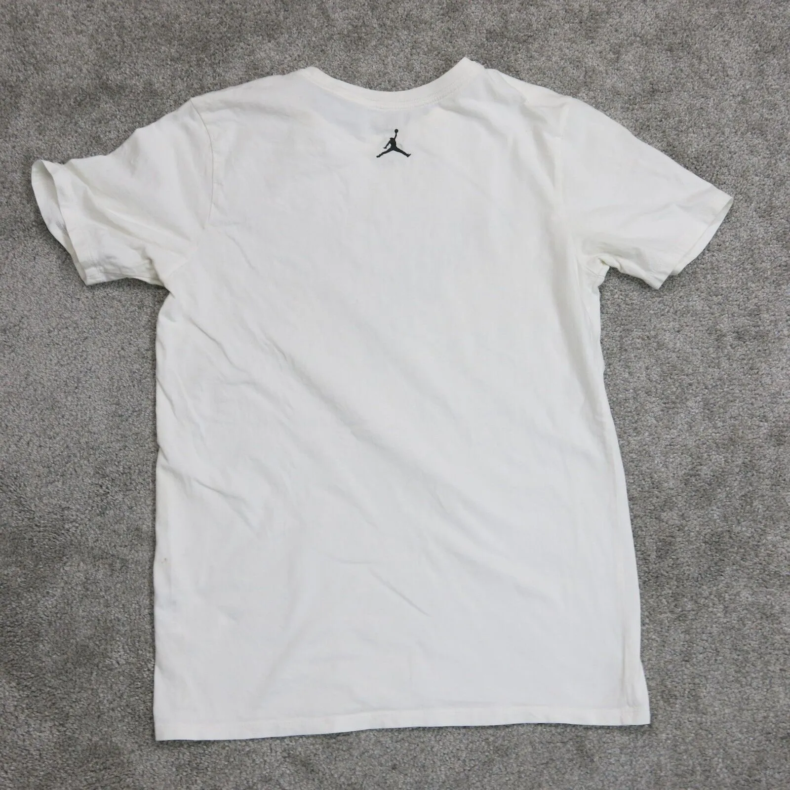 Air Jordan Womens Graphic T-Shirt Crew Neck Tee Short Sleeve White Size Small