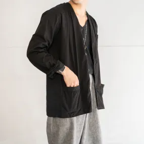 around 1980s Italian military sleeping shirt jacket ’black dyed’ -dead stock-
