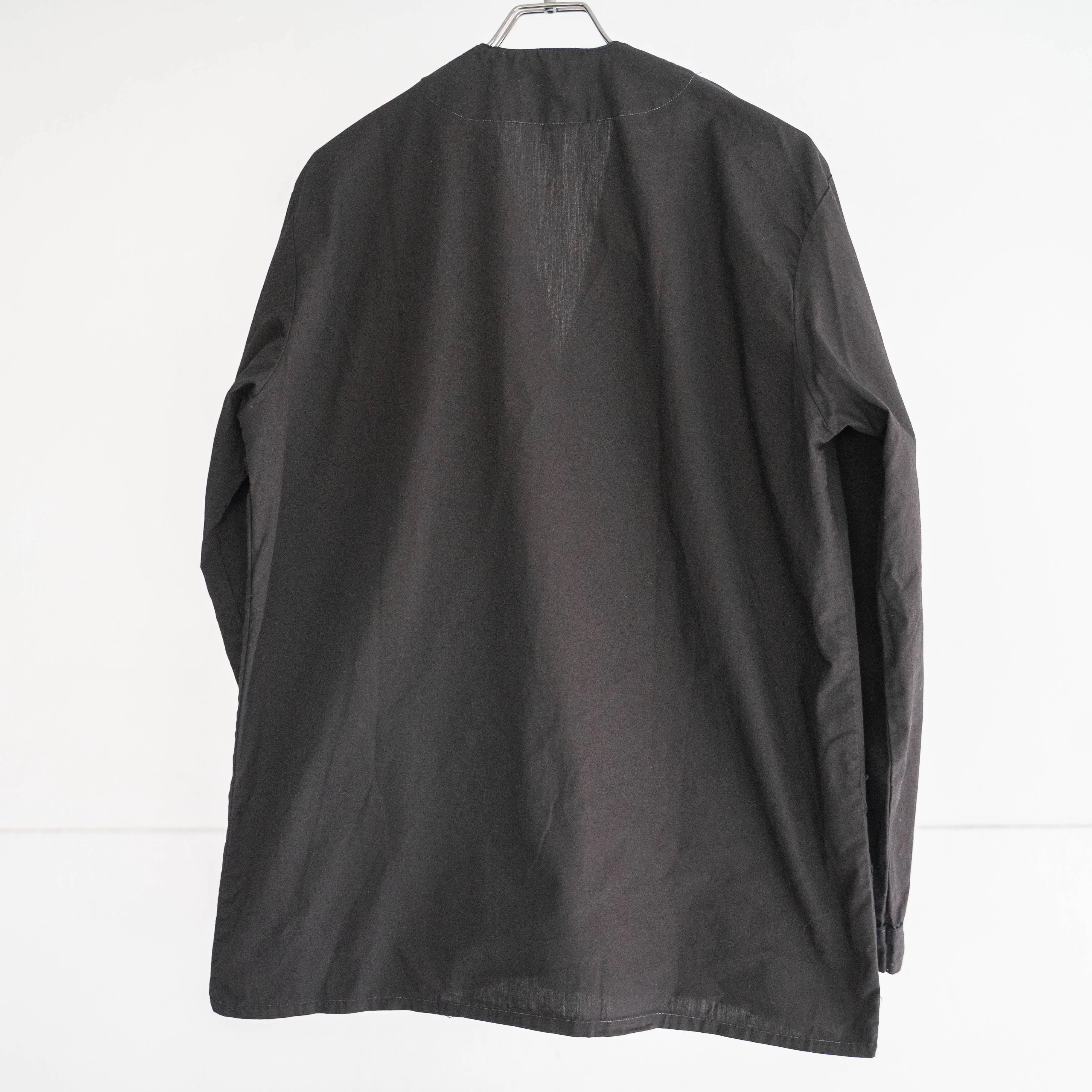 around 1980s Italian military sleeping shirt jacket ’black dyed’ -dead stock-