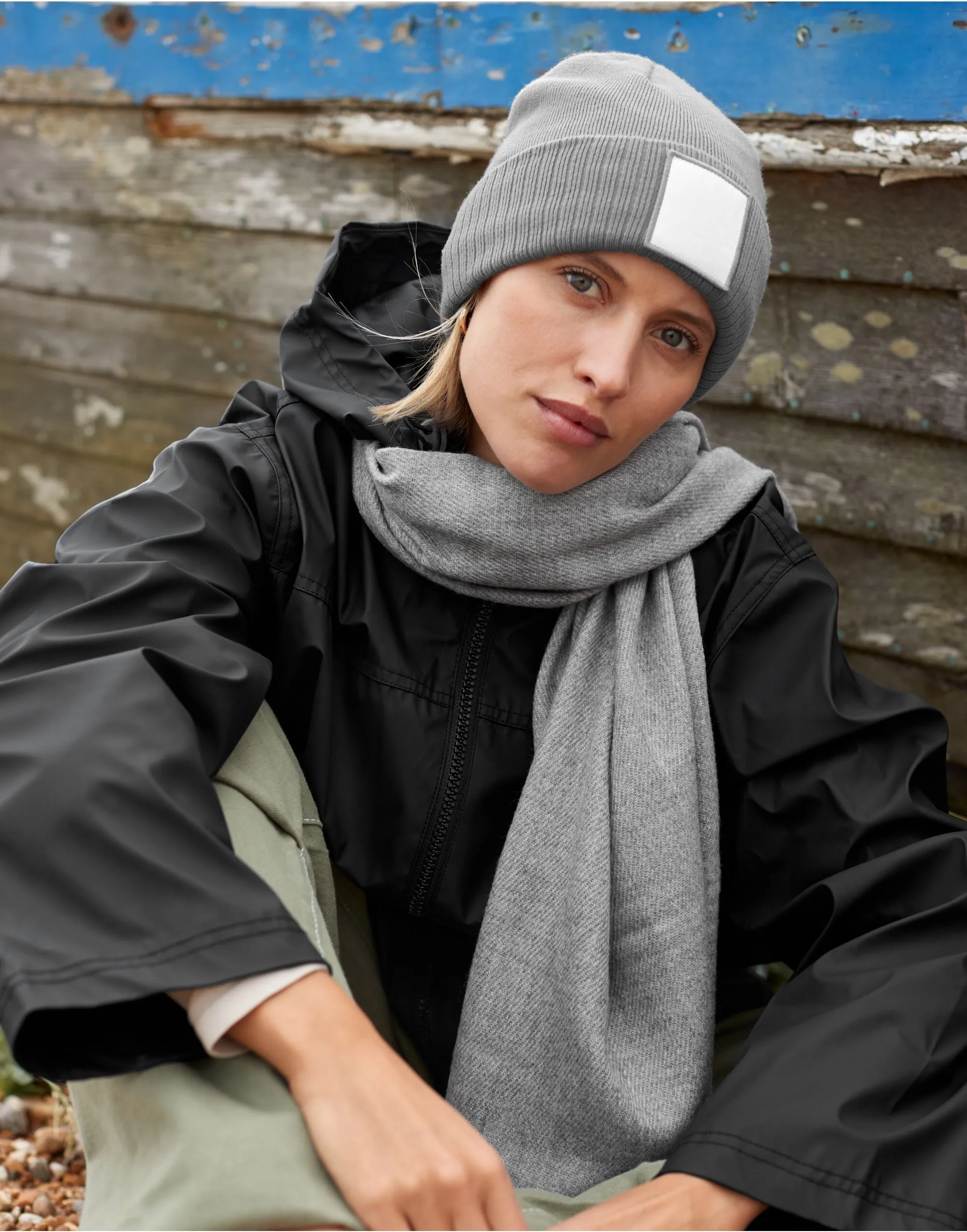 B337R Beechfield Appliqué Patch Beanie