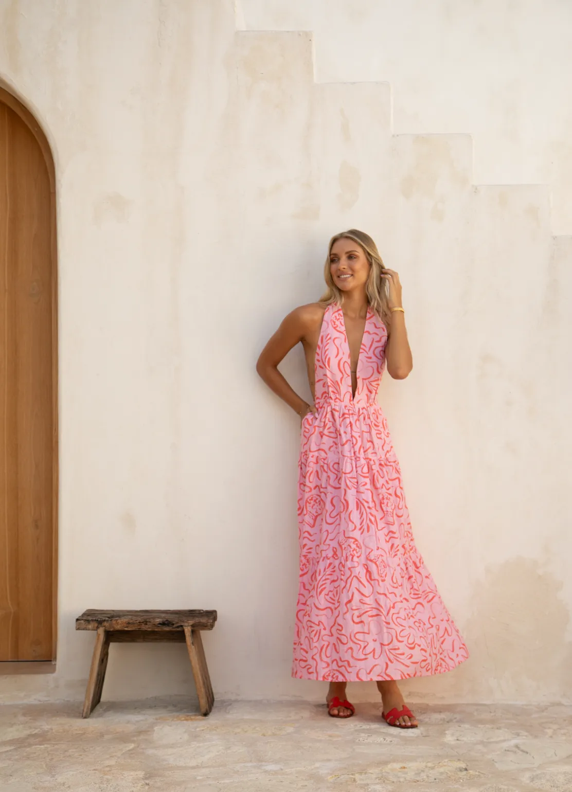 Blake Dress Printed Linen - Wholesale