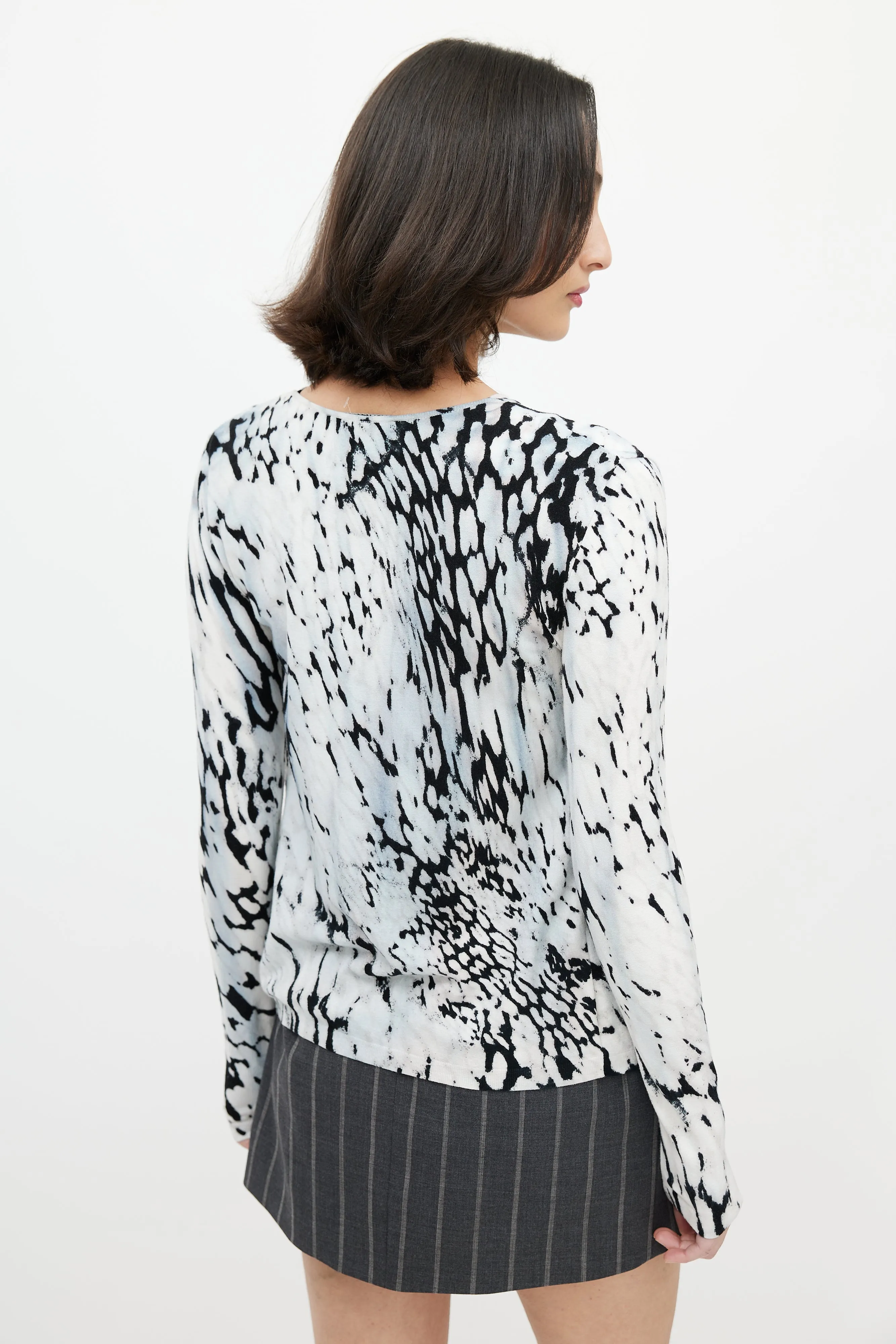 Blue & Black Sequin Tank & Cardi Set