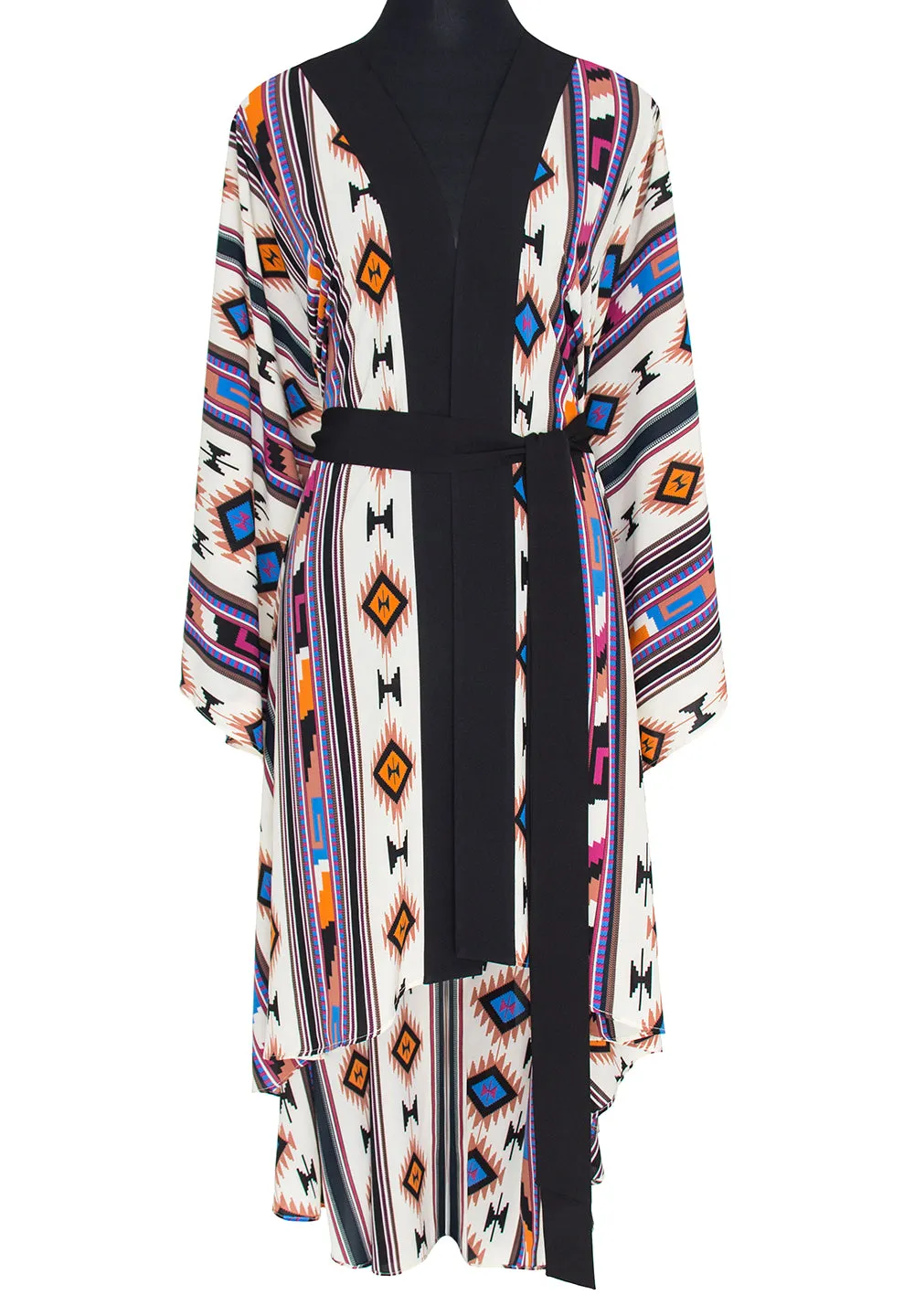 Boho - Blue Navajo Kimono Wings (Black)