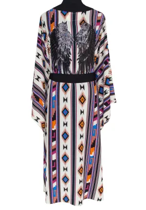 Boho - Blue Navajo Kimono Wings (Black)