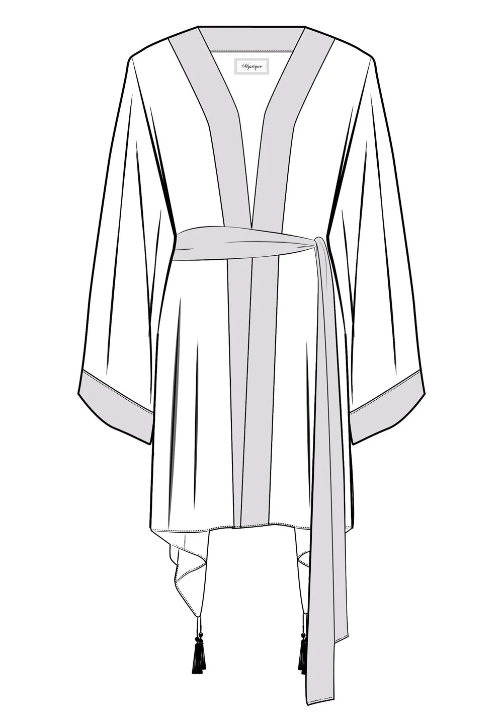 Boho - Blue Navajo Kimono Wings (Black)