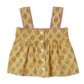 Bonheur du Jour Paris Bertille Baby   Girl Top Jaune