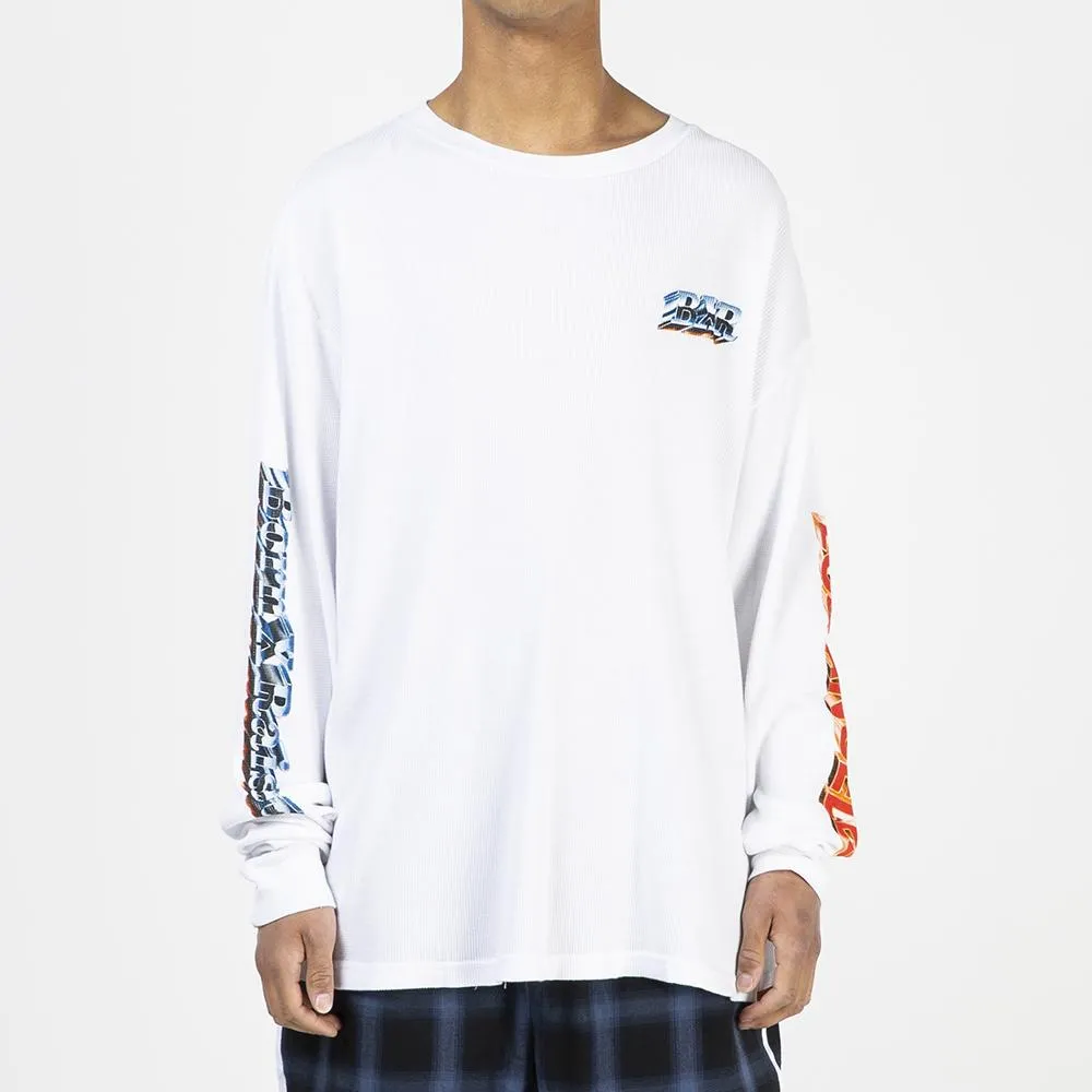Born x Raised Chrome Thermal Long Sleeve T-shirt / White