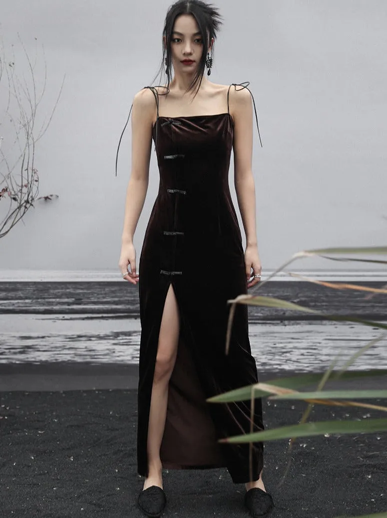 Buckle Dress China Summer Dark
