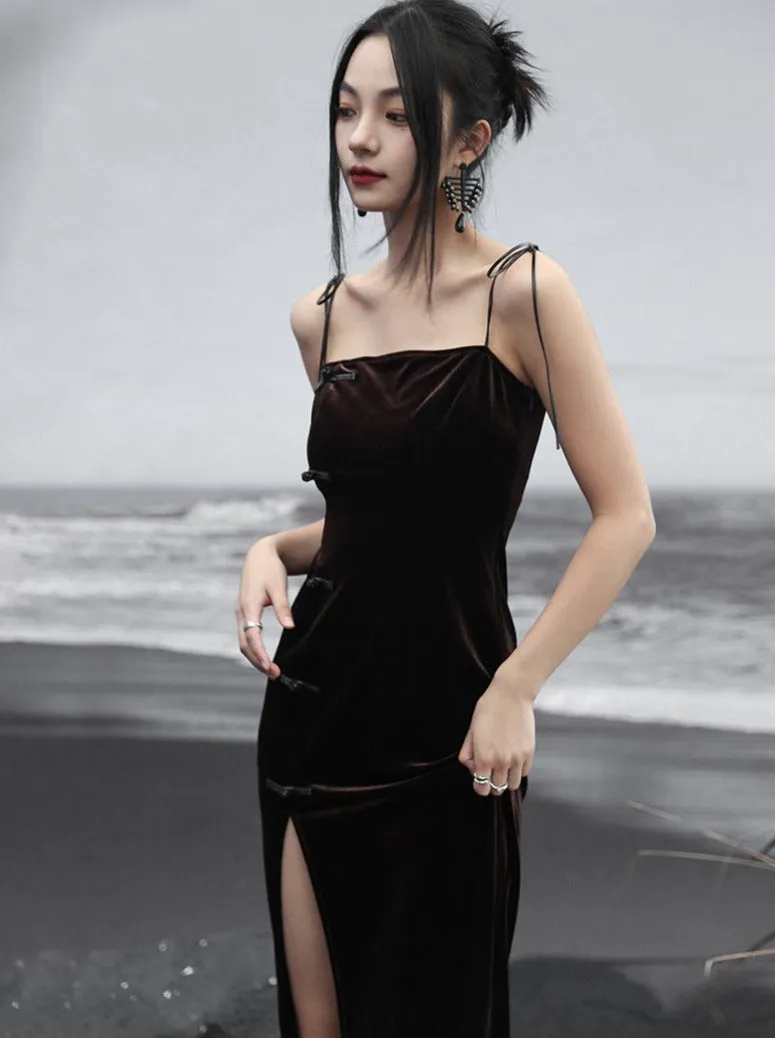 Buckle Dress China Summer Dark