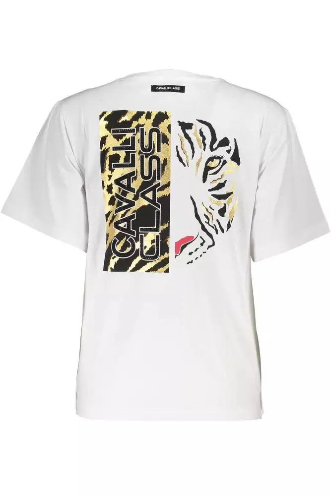 Cavalli Class White Cotton Women Women's T-Shirt