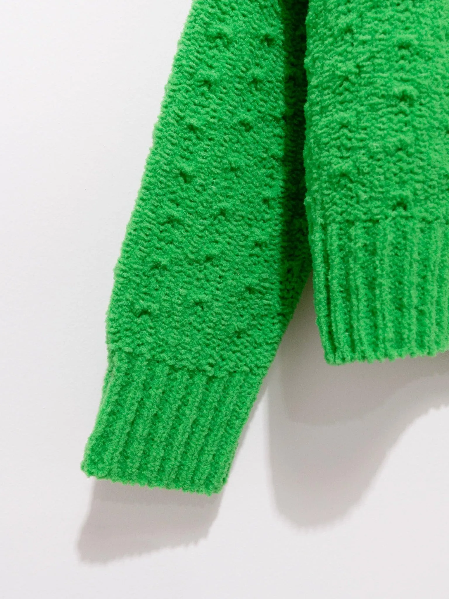 Chenille Yarn Polo - Green