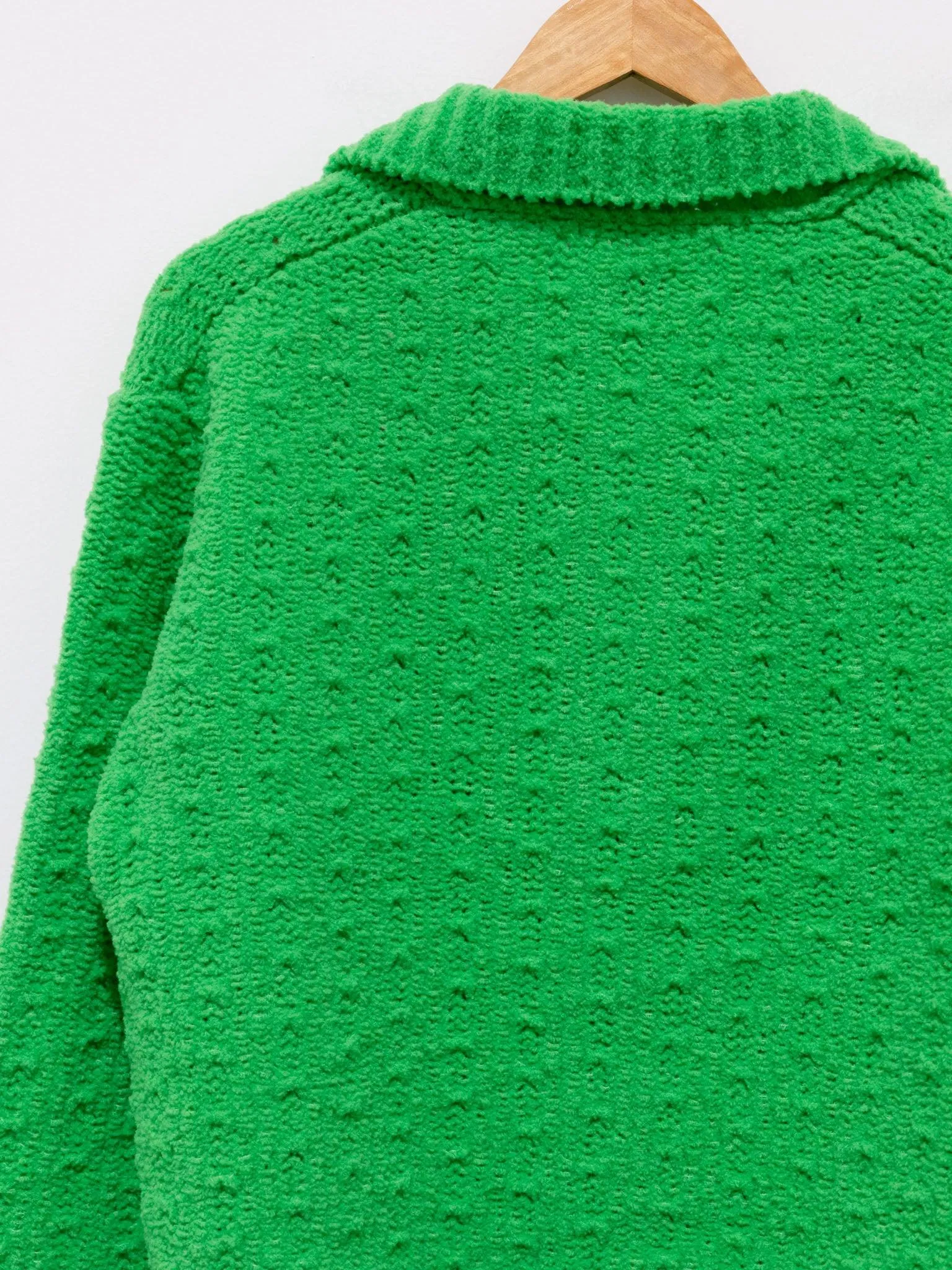 Chenille Yarn Polo - Green