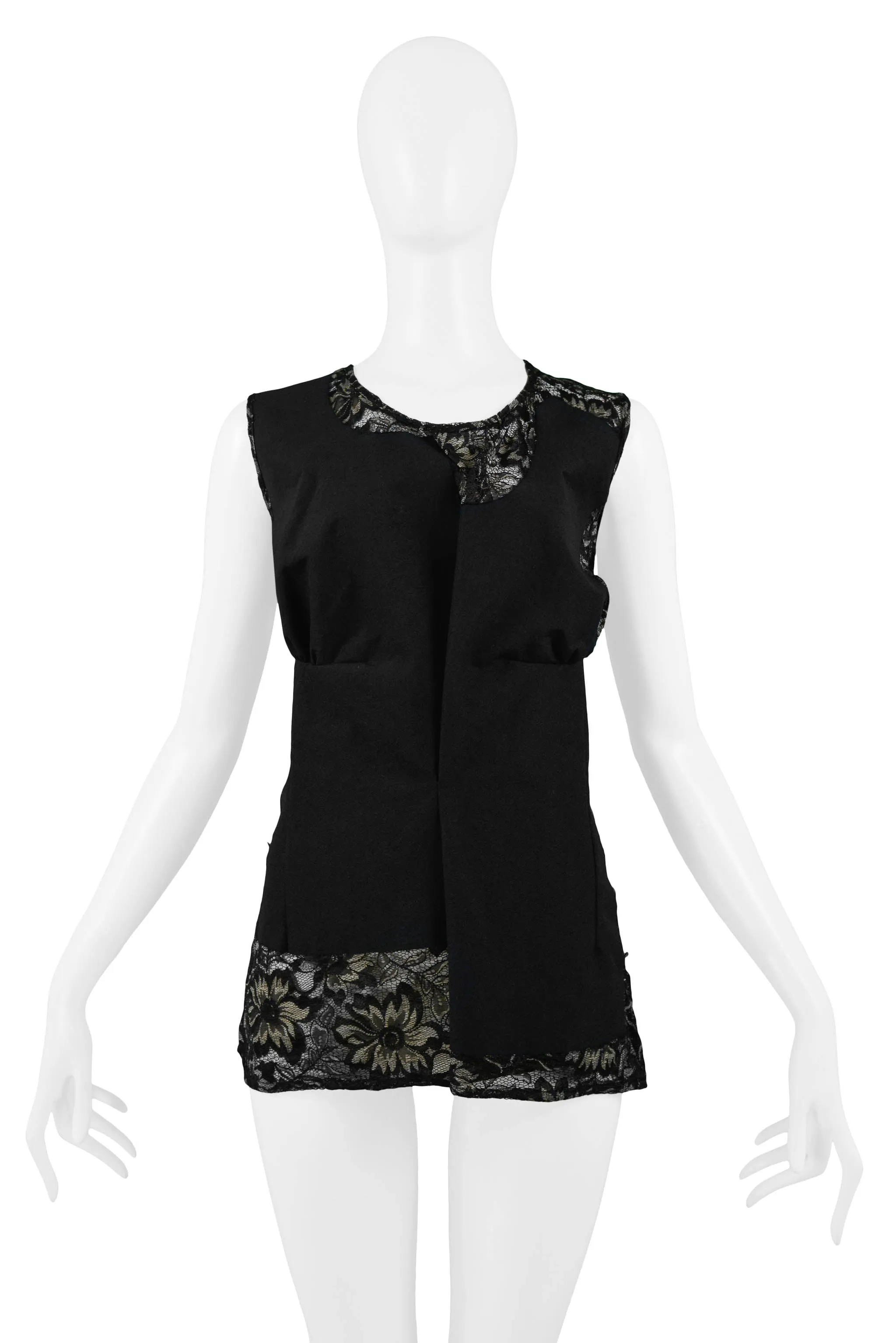 COMME DES GARCONS BLACK & LACE ABSTRACT TOP 1997