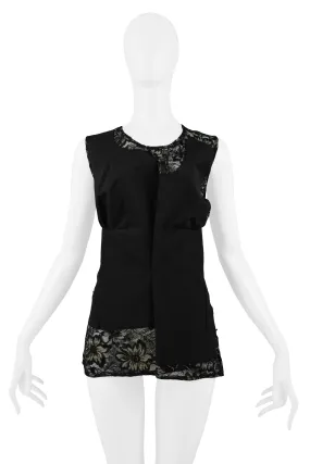 COMME DES GARCONS BLACK & LACE ABSTRACT TOP 1997