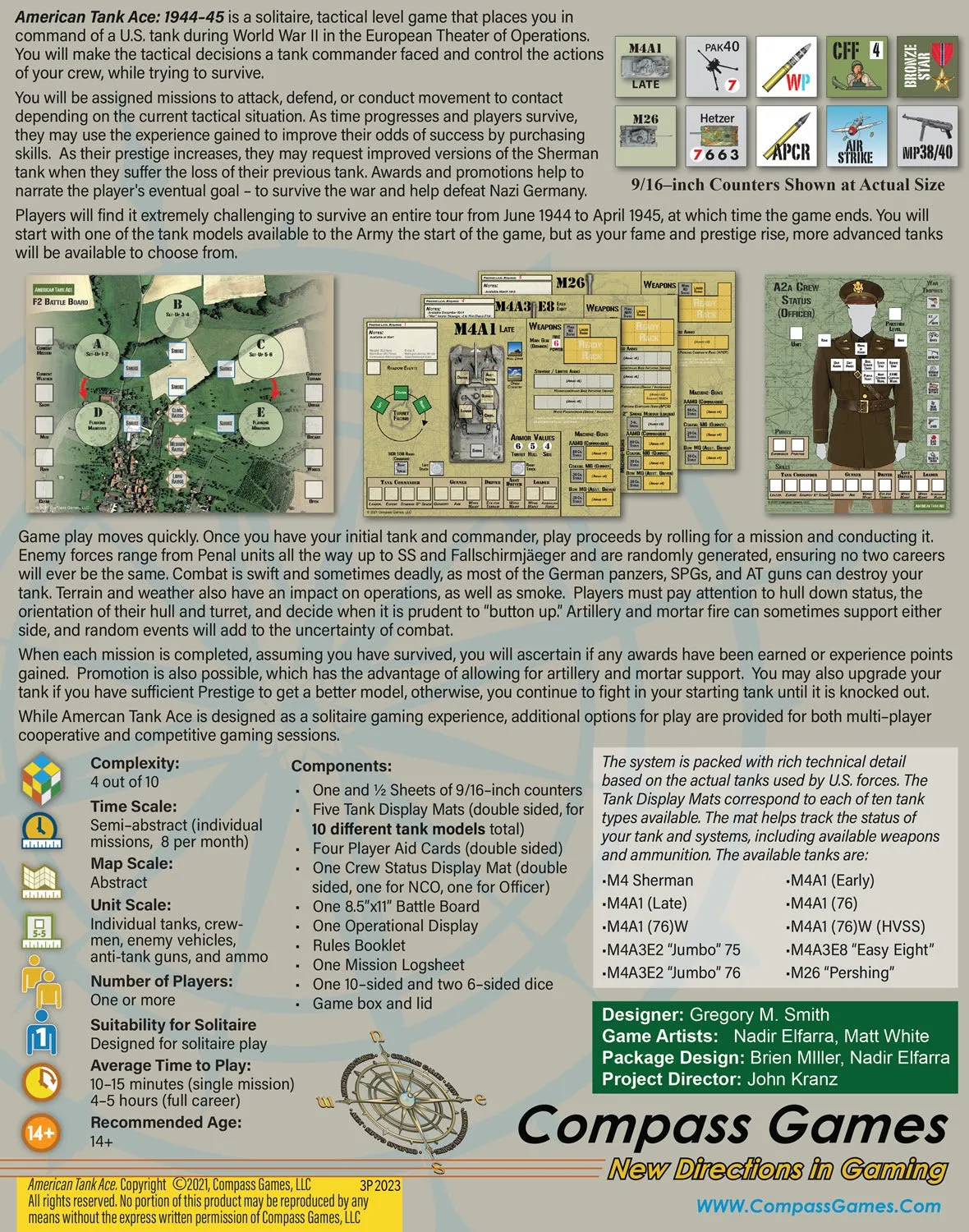 Compass Games: American Tank Ace: Europe 1944-45