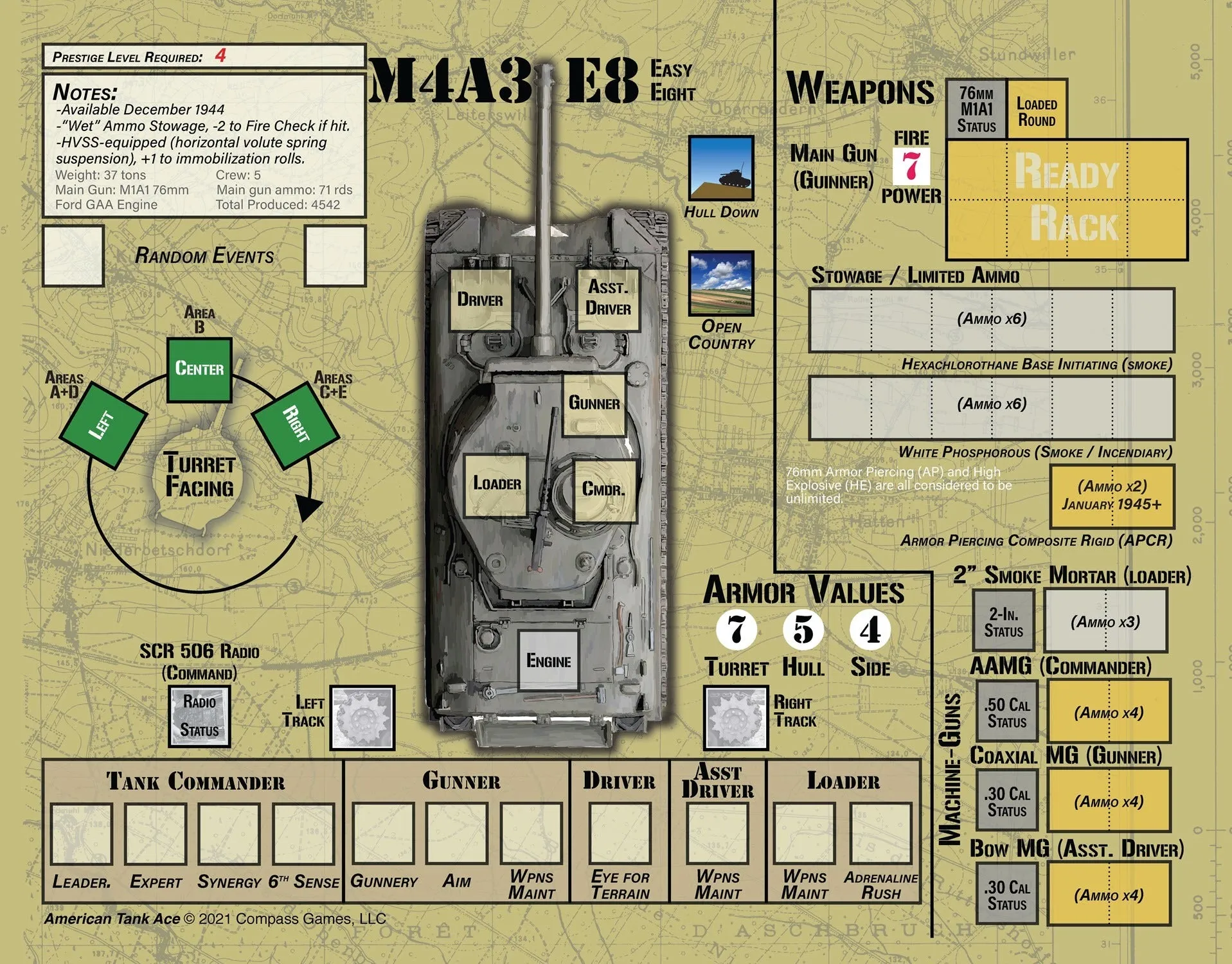 Compass Games: American Tank Ace: Europe 1944-45