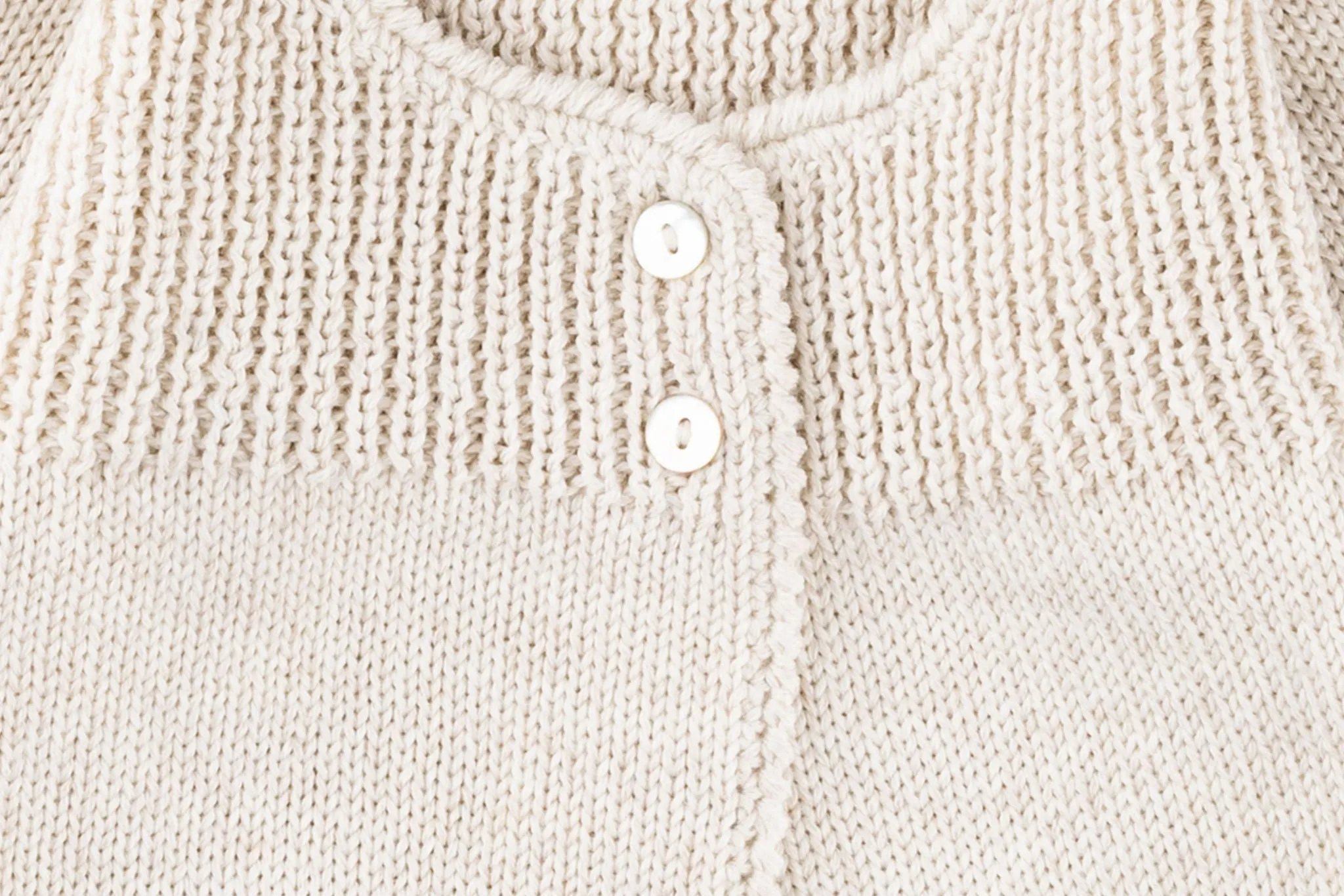 Cozy Sand Unisex Wool Cable Detail Baby Cardigan
