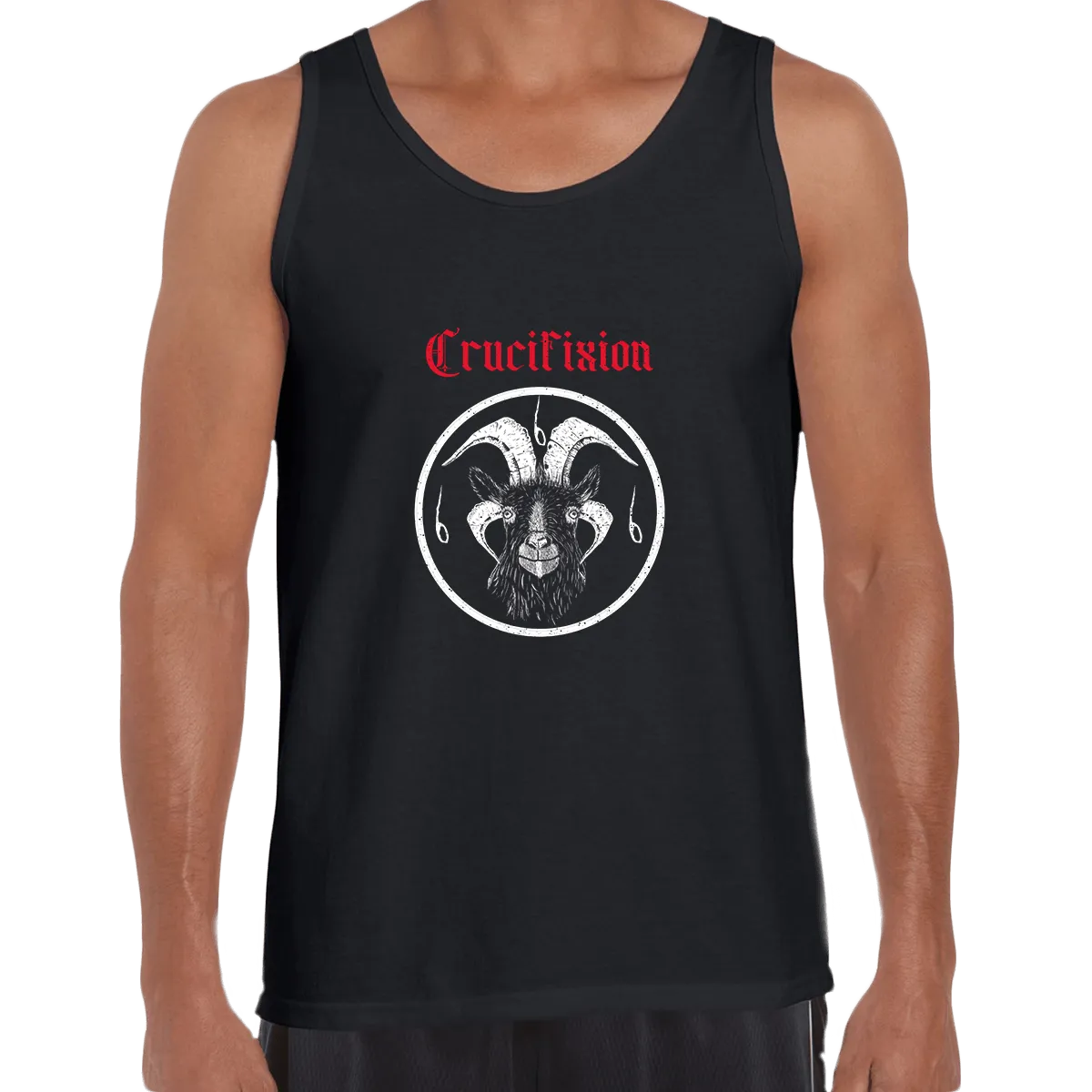 Crucifixion Dark Occult Hard Rock SKULL Unisex Tank Top