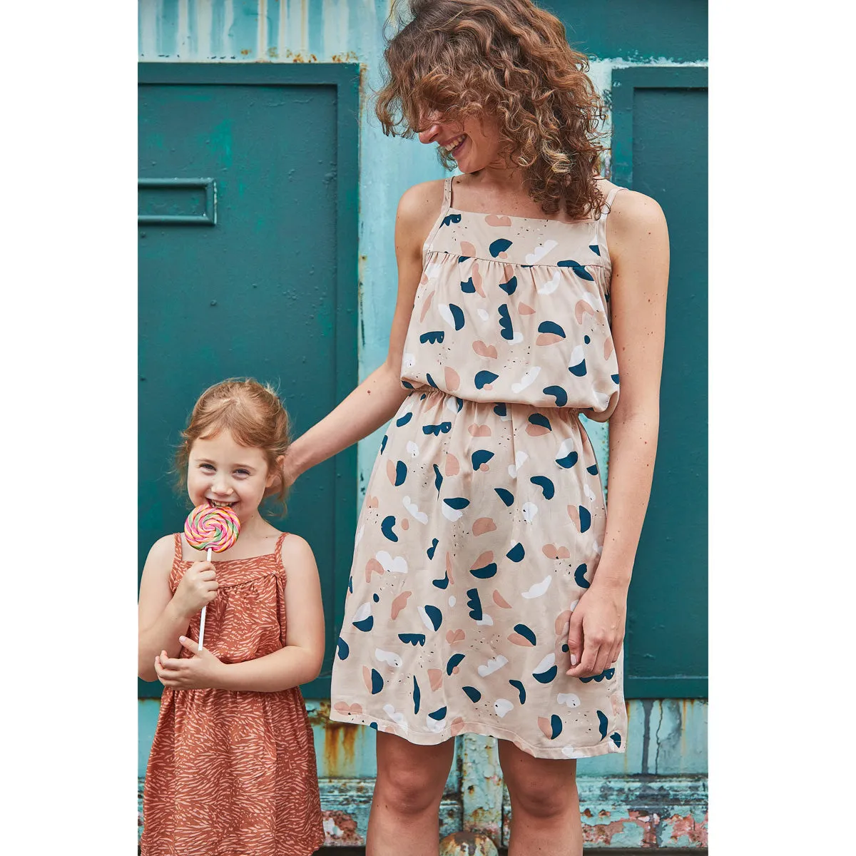 Duo for woman and kid ZANZIBAR top and dress - paper sewing pattern
