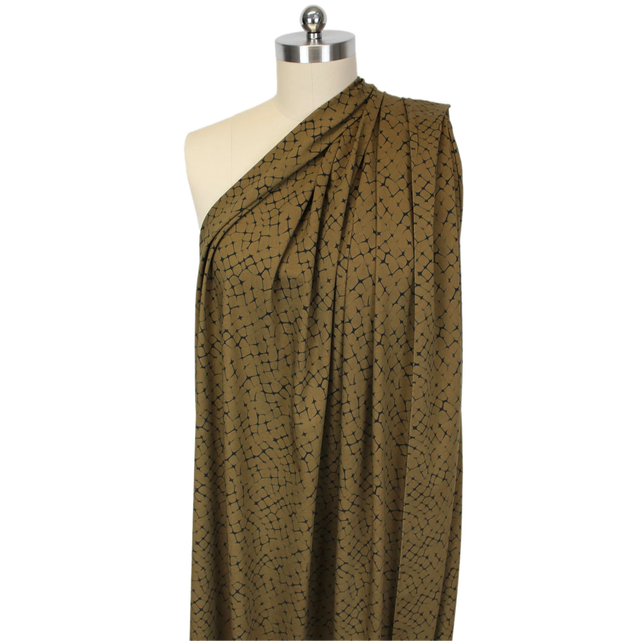Dutch digital 'desert earth' cotton knit, Oeko-Tex