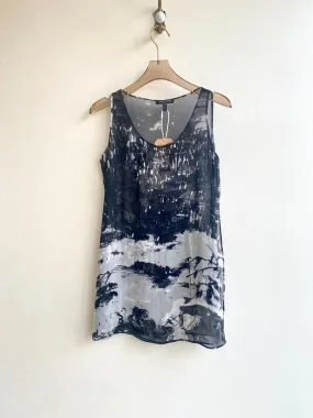 Eileen Fisher | Black & White Abstract Tank Top (Vintage)