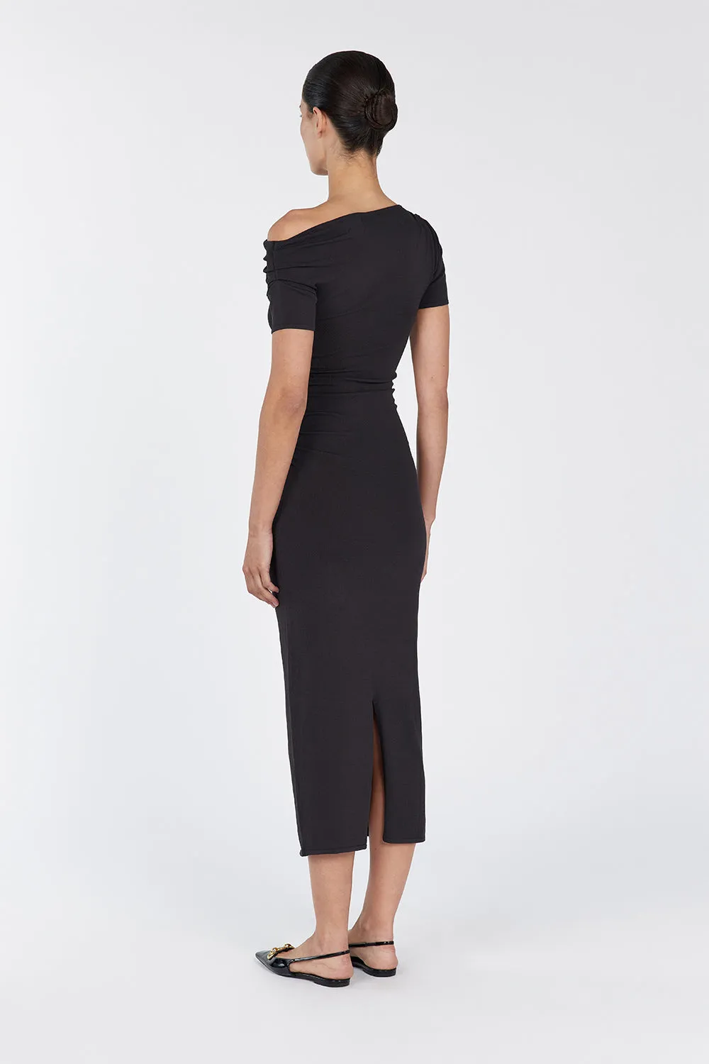 ENZO BITTER CHOC MIDI DRESS
