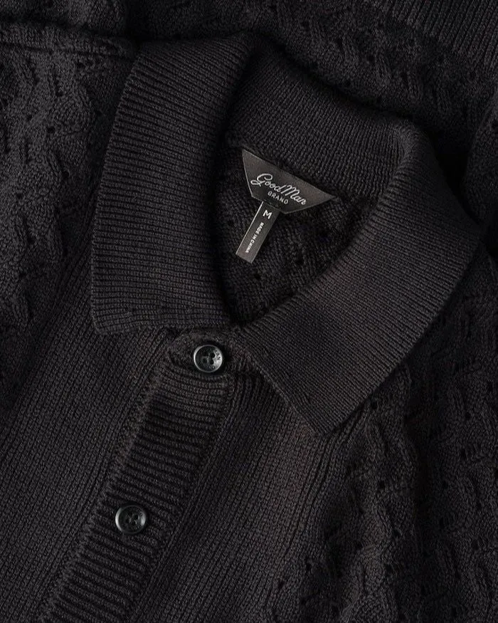 Essex Open Knit Polo | Organic Cotton, Responsible Cashmere