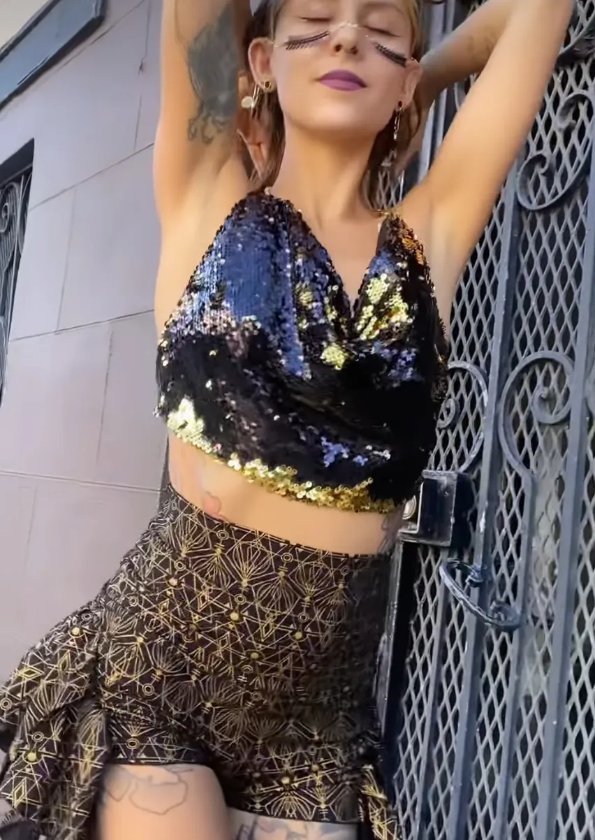 Flip Sequin Halter Top