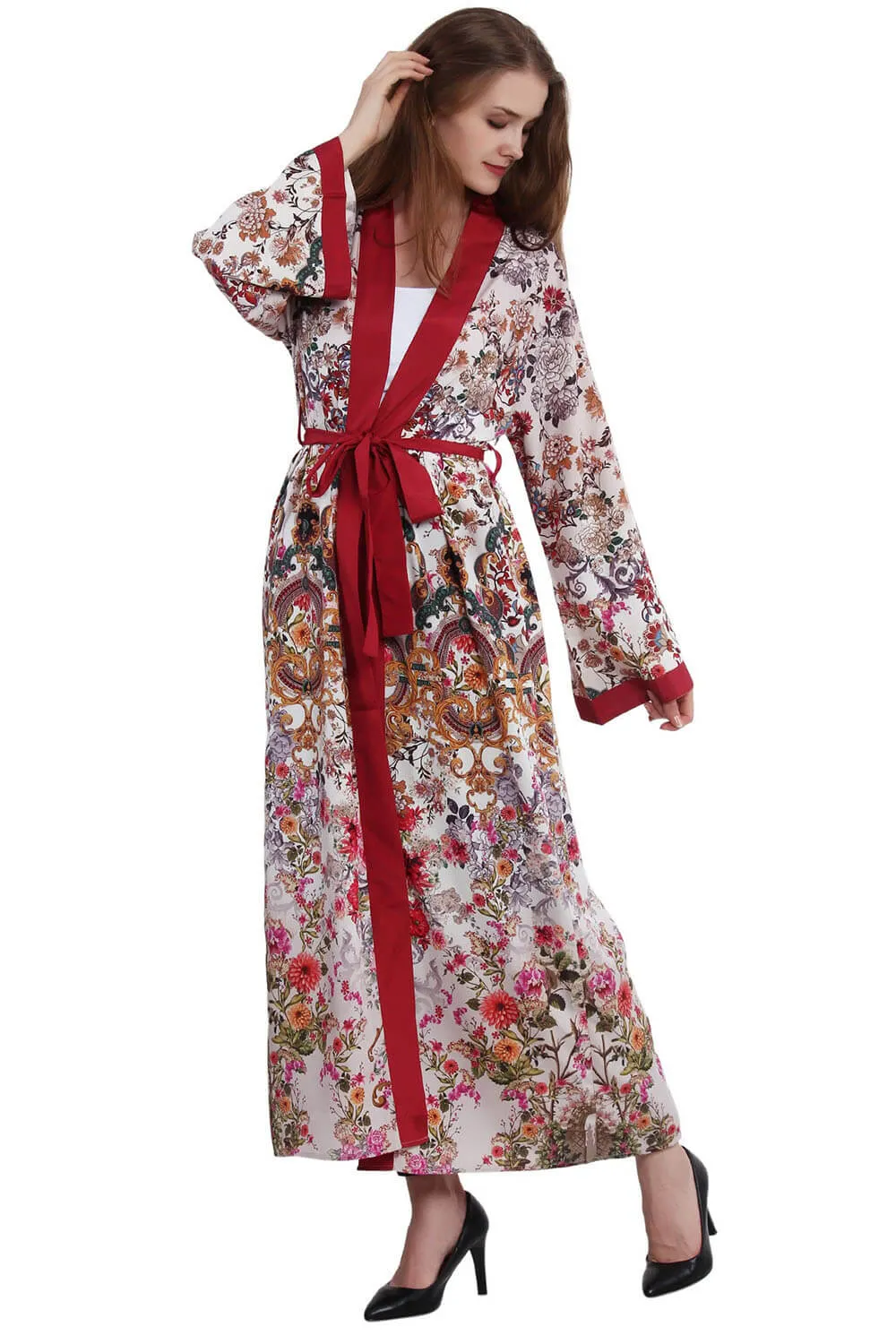 Floral Fling Fiesta Front-Tie Kimono