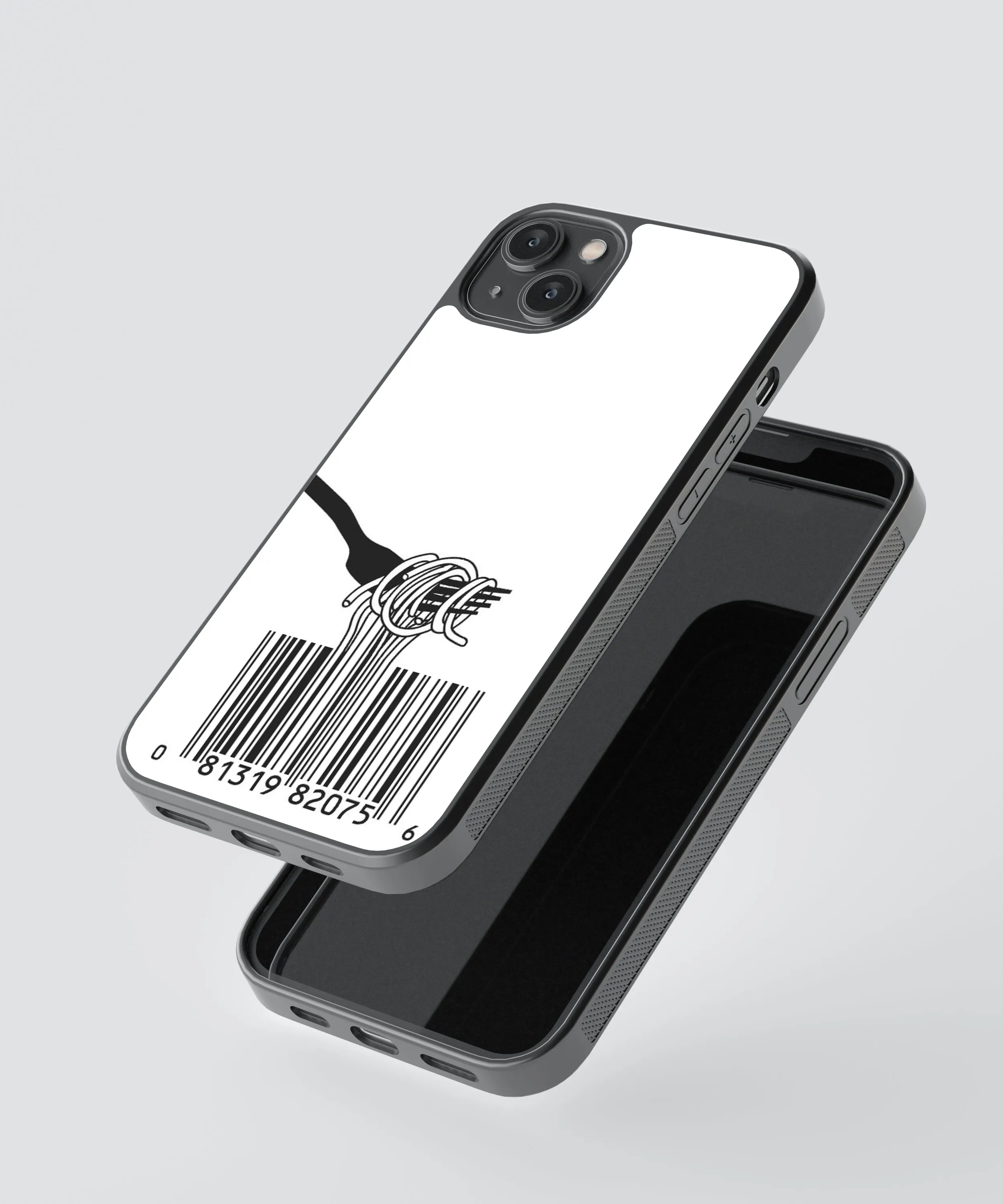 Forked Barcode Abstract Glass Phone Case Cover