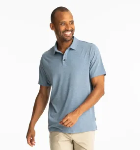 Free Fly Men's Bamboo Flex Polo II - HEATHER DEEPWATER