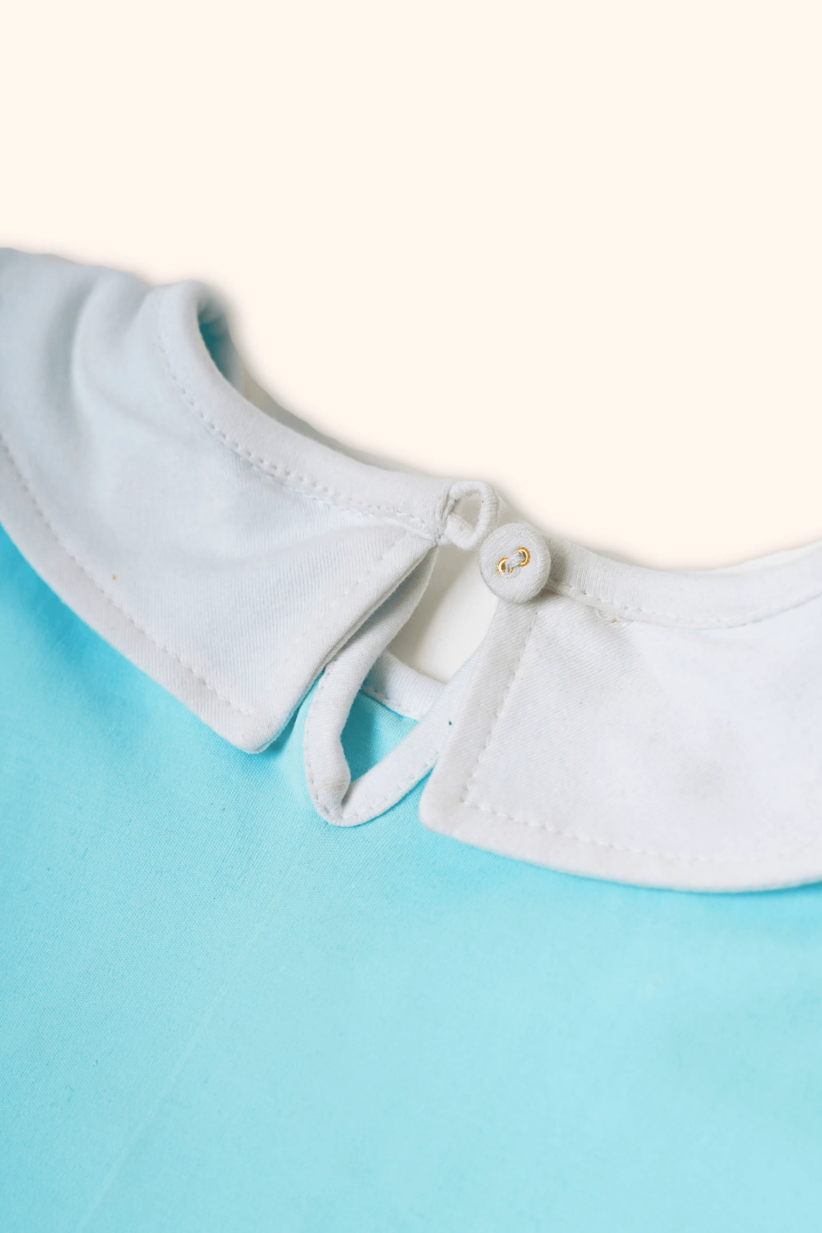 Girls Rachel Summer Knit Dress - Blue & Yellow