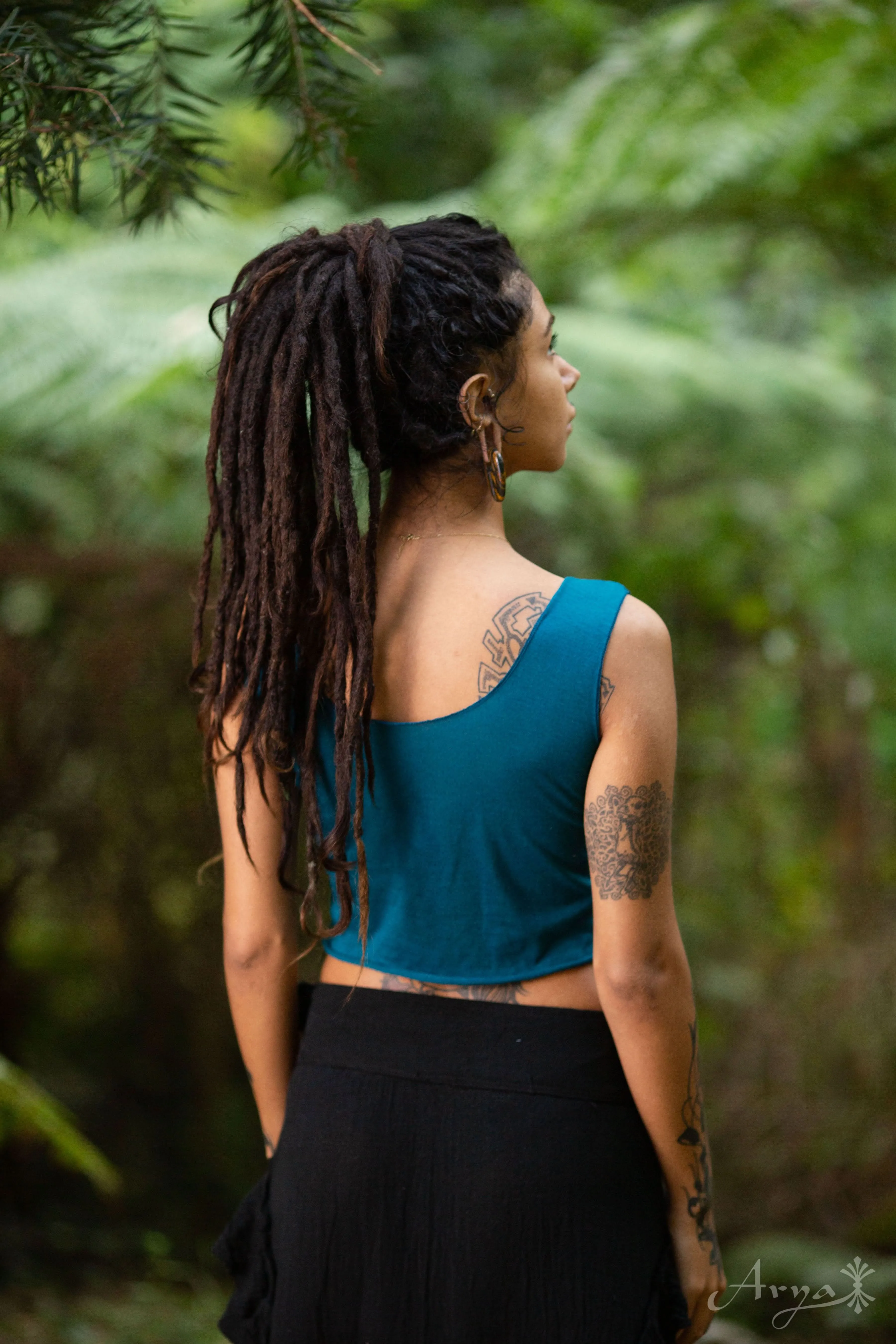 Gypsy Cropped Top - Light Blue