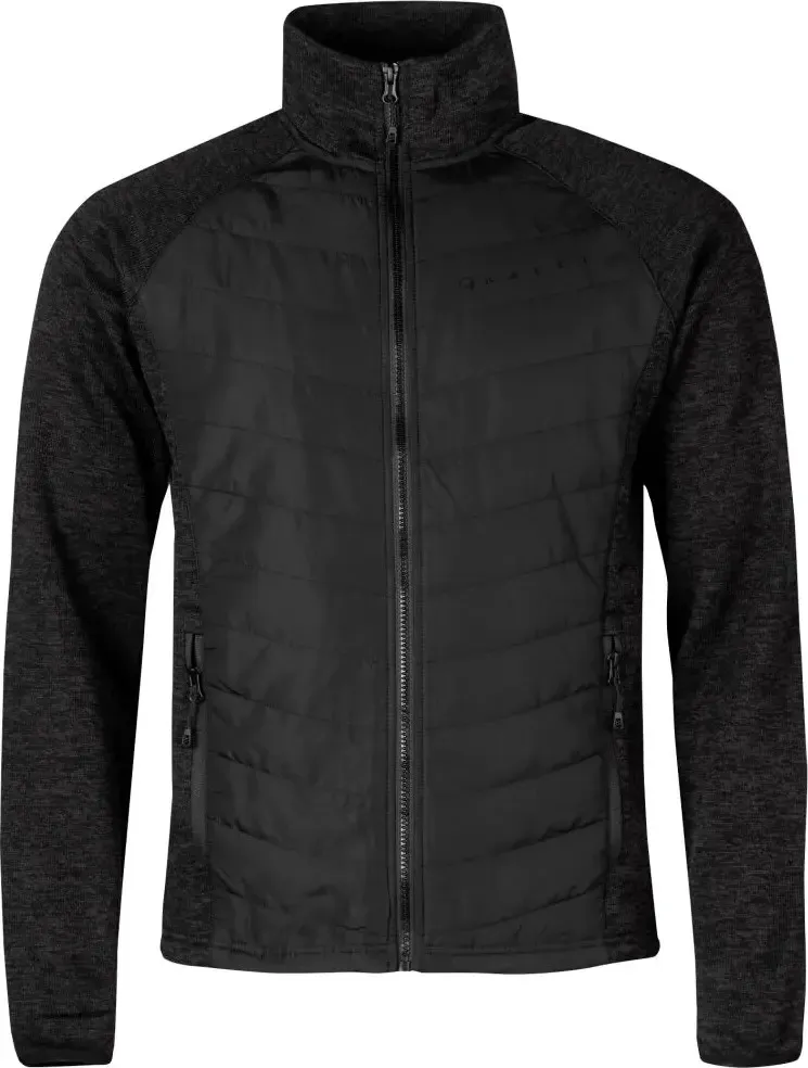 Halti Men&#x27;s Streams Hybrid Knit Layer Jacket Black Melange | Buy Halti Men&#x27;s Streams Hybrid Knit Layer Jacket Black Melange here | Outnorth
