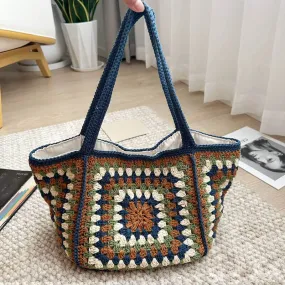 Handmade Granny Knit Tote Bag-Showtown