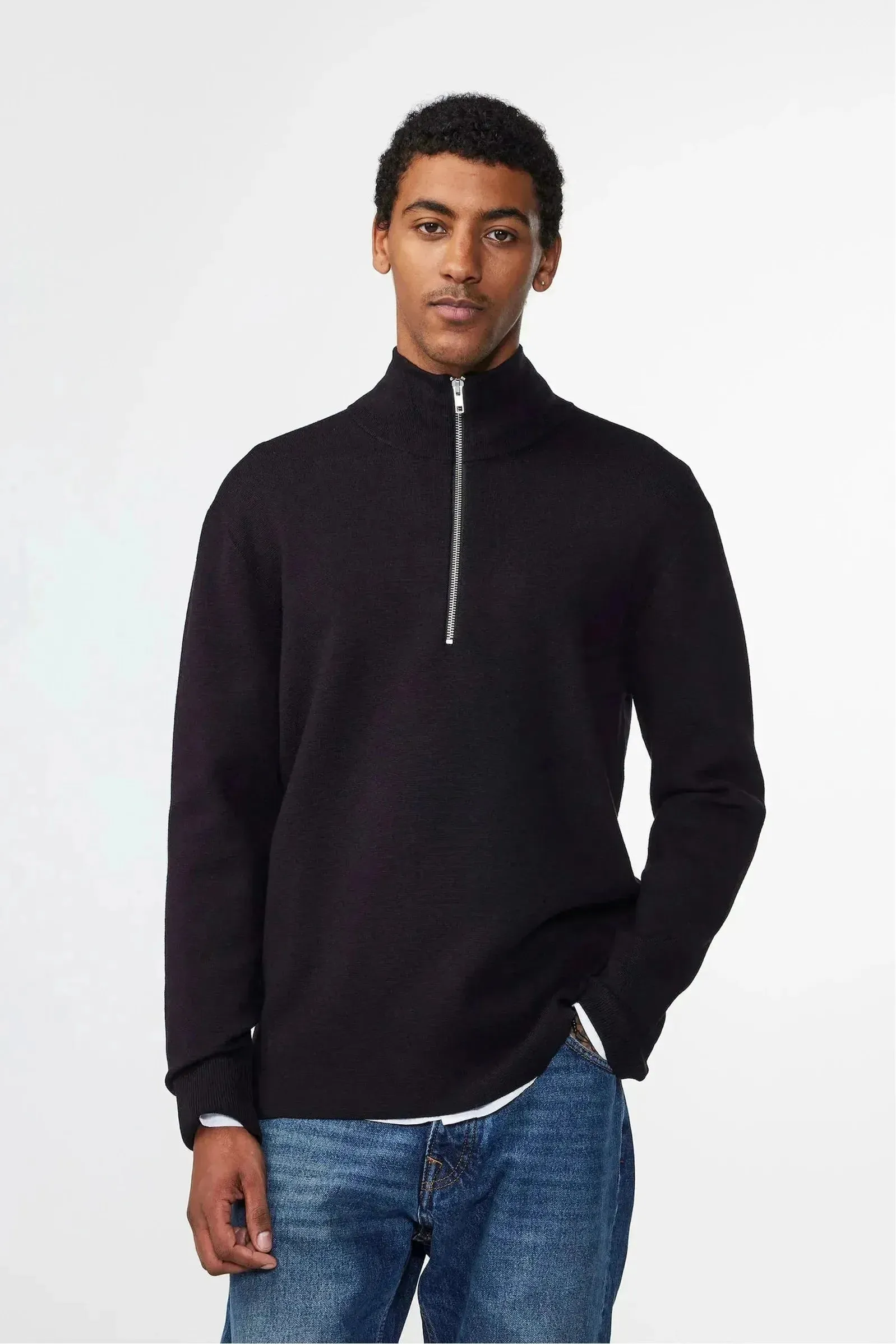 Harald Wool Blend Sweater - Deep Navy