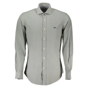 Harmont & Blaine Elegant Green Slim Fit Long Sleeve Shirt
