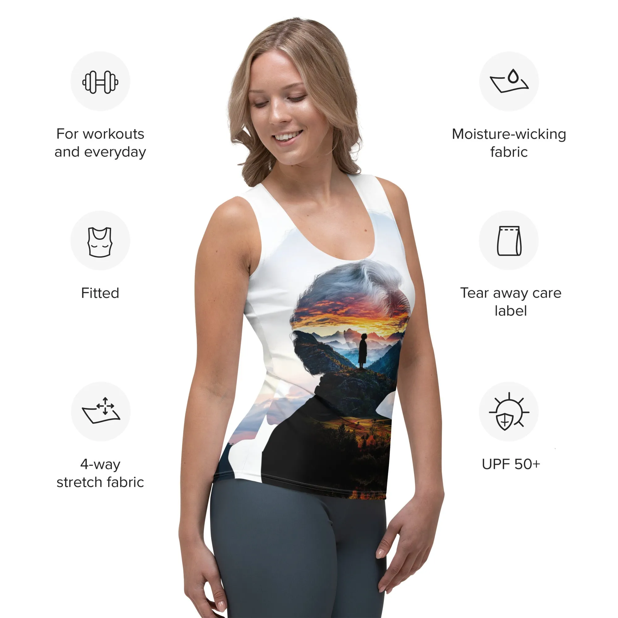 Hidden Peace Sublimation Cut & Sew Tank Top