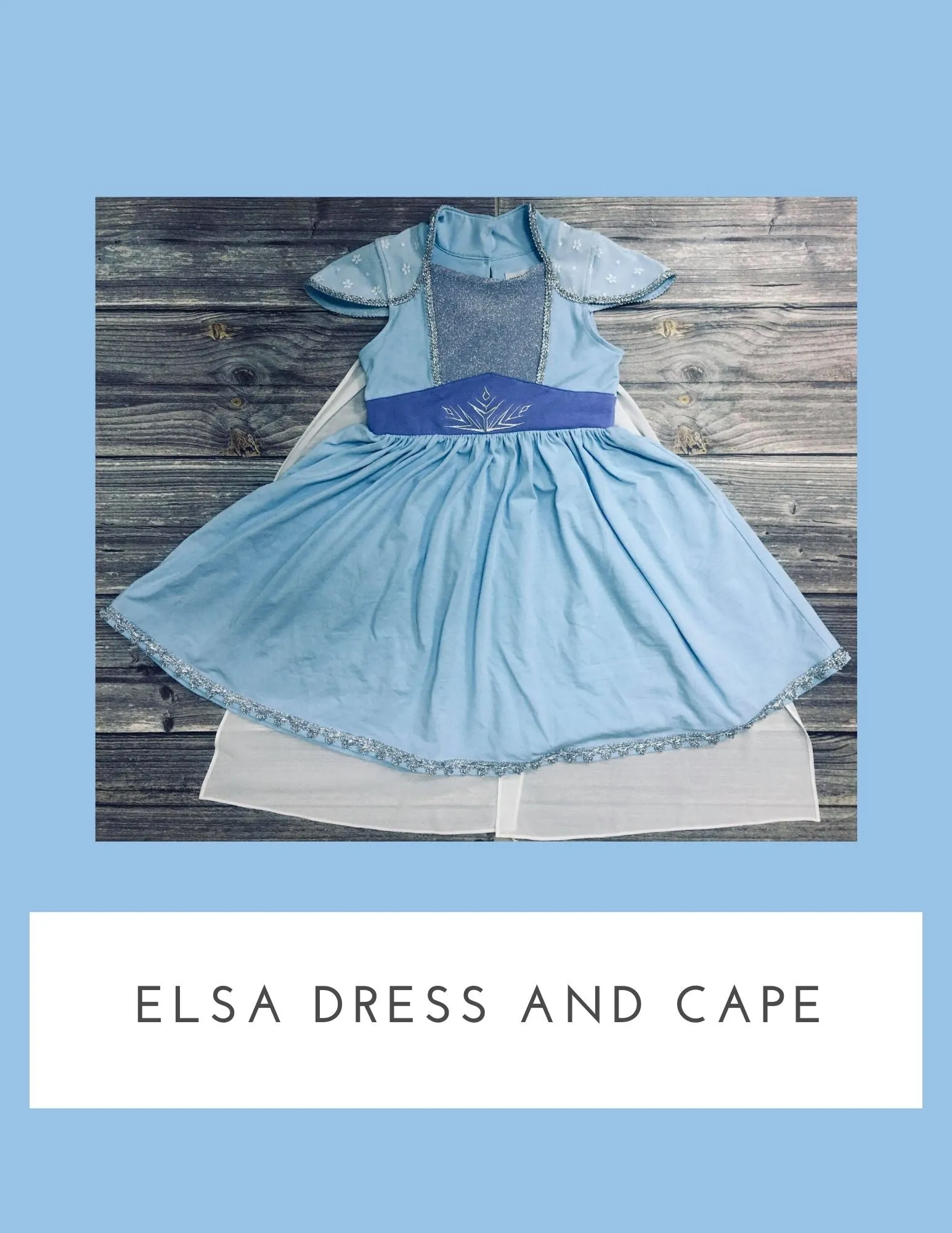 Ice Queen Dress and Cape Set Style B