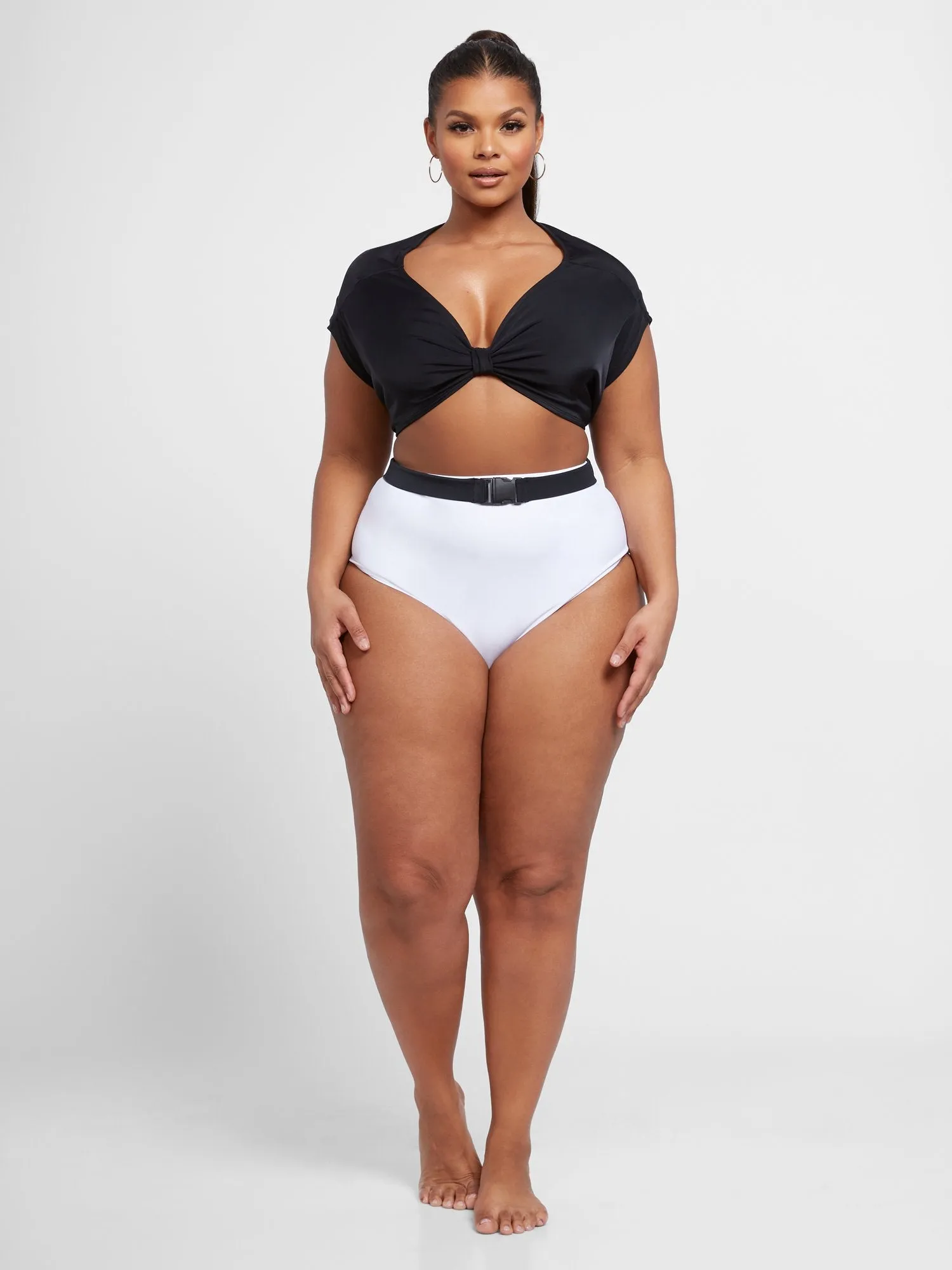 Khloe Short Sleeve Crop Swim Top