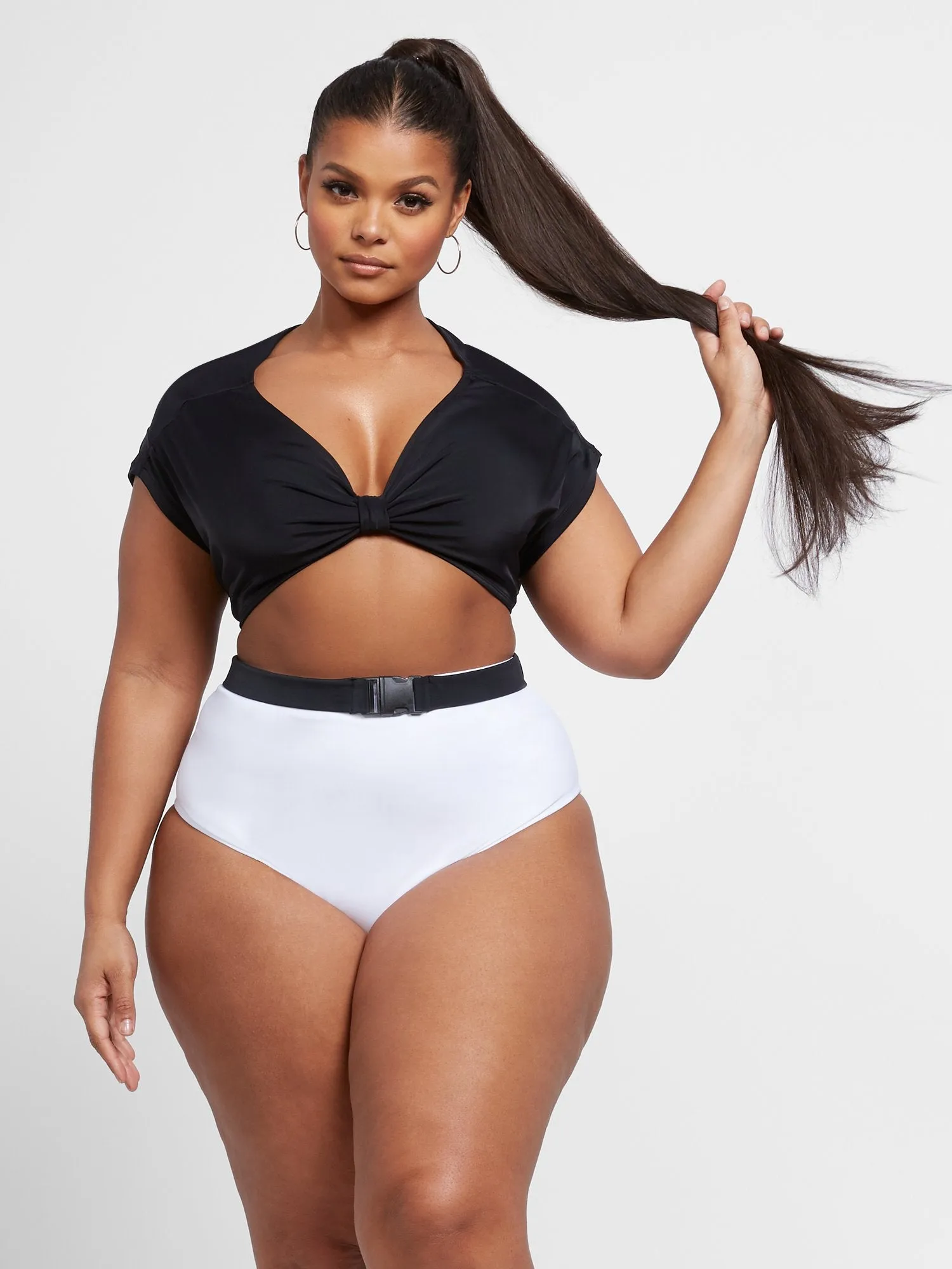 Khloe Short Sleeve Crop Swim Top