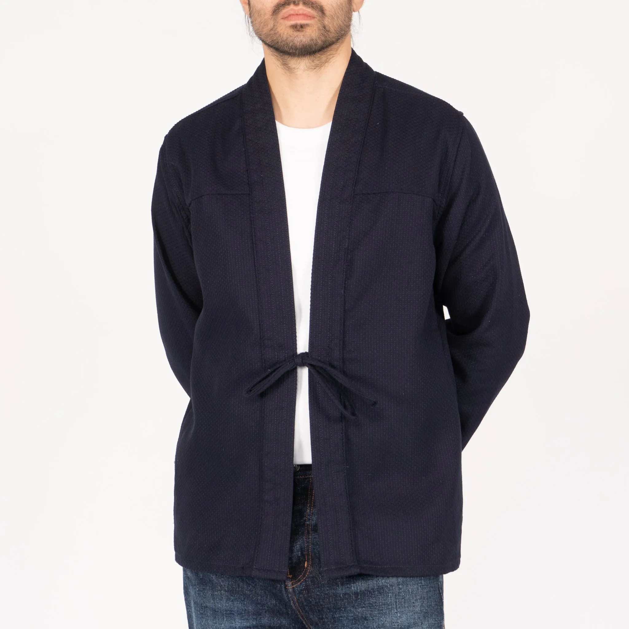 Kimono Shirt - Sashiko Double Gauze - Indigo