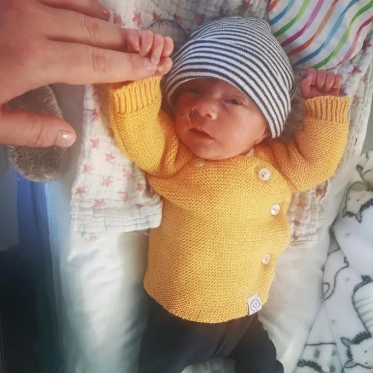 Knitted Cardigan, Mustard