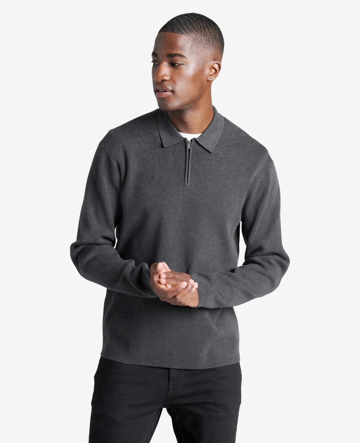 Long Sleeve Polo Sweater