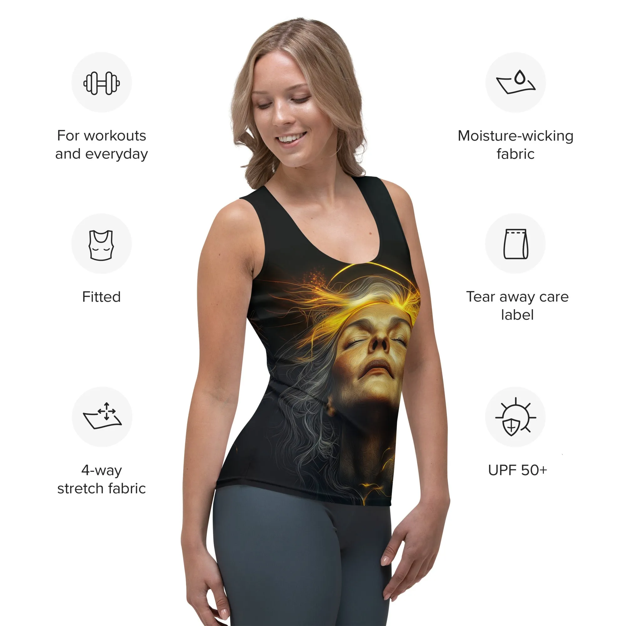 Luminous Aura Sublimation Cut & Sew Tank Top