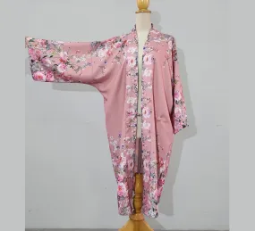 Mauve pink Japanese style and 1920s-inspired loungewear
